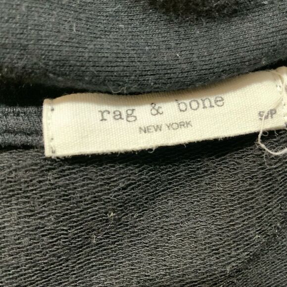 Rag & Bone V-Neck Lightweight Sweatshirt Women's S/P Black - Picture 7 of 9